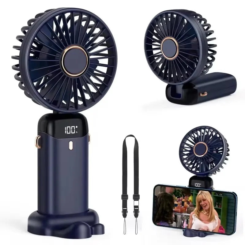 Mini USB Rechargeable Cooling Fan – Handheld & Desktop Personal Air Circulator