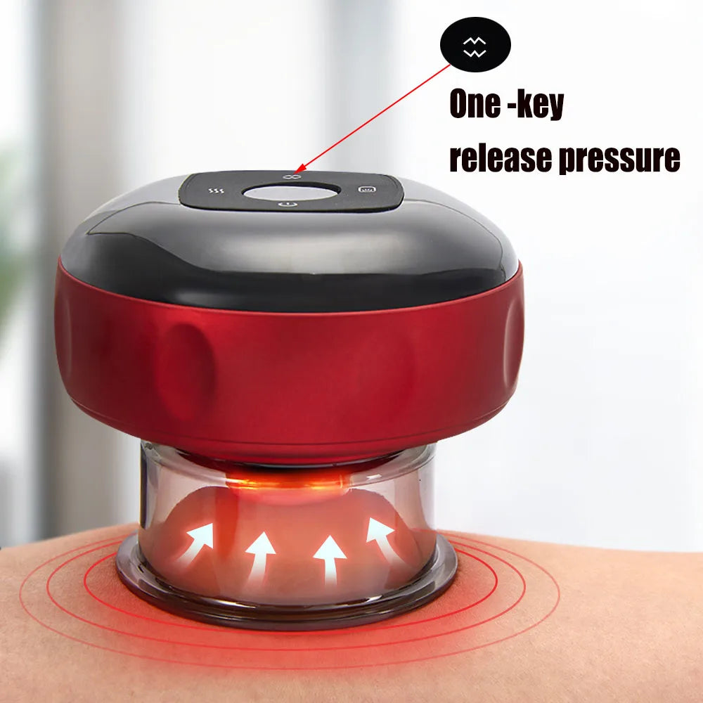 Rechargeable Electric Cupping Therapy Set – 6/12 Level Guasha Massager & Fat Burner
