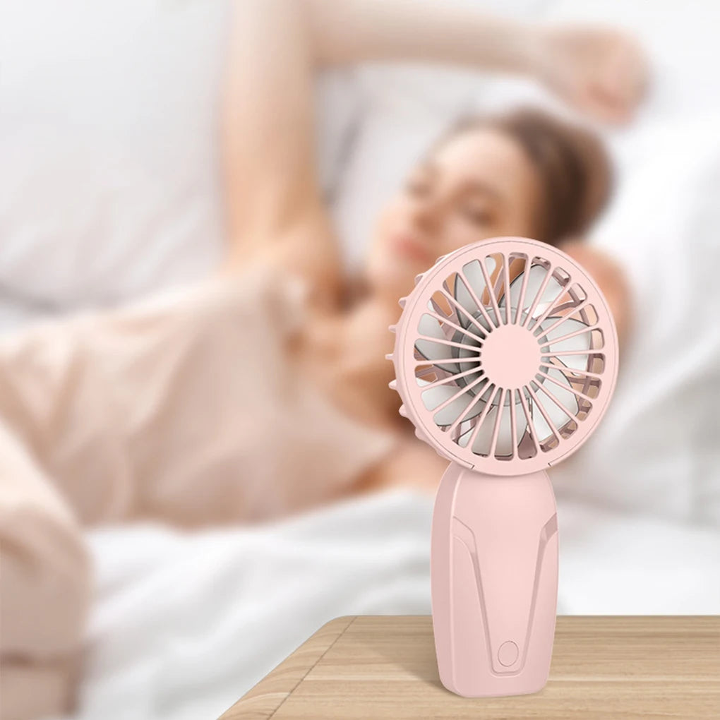 Portable Handheld Mini Fan – USB Rechargeable, Lightweight ABS with Cute Design for On-the-Go Cooling
