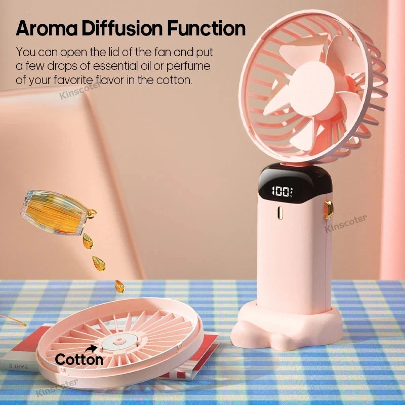 Mini USB Rechargeable Cooling Fan – Handheld & Desktop Personal Air Circulator